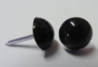 500 Plastik Ziernägel schwarz 10/12  Ø10mm rostfrei