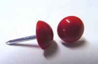 500 Plastik Ziernägel rot 10/12  Ø10mm rostfrei