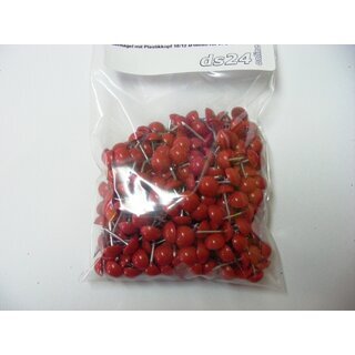 1000 Plastik Ziern�gel rot 10/12  �10mm rostfrei