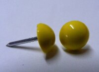 1000 Plastik Ziernägel gelb 10/12  Ø10mm...