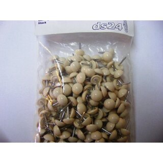 100 Plastik Ziern�gel beige 10/12  �10mm rostfrei