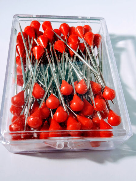 Polsterstecker Tapeziernadeln  100 Stück rot