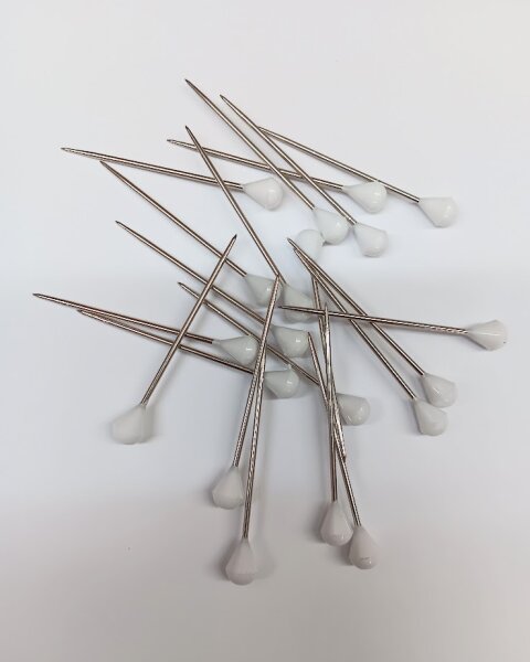 20 Stück Polsterstecker Tapeziernadeln weiß
