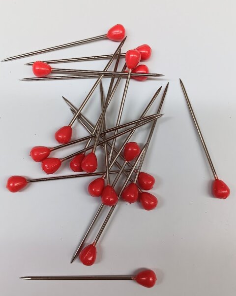 20 Stück Polsterstecker Tapeziernadeln rot